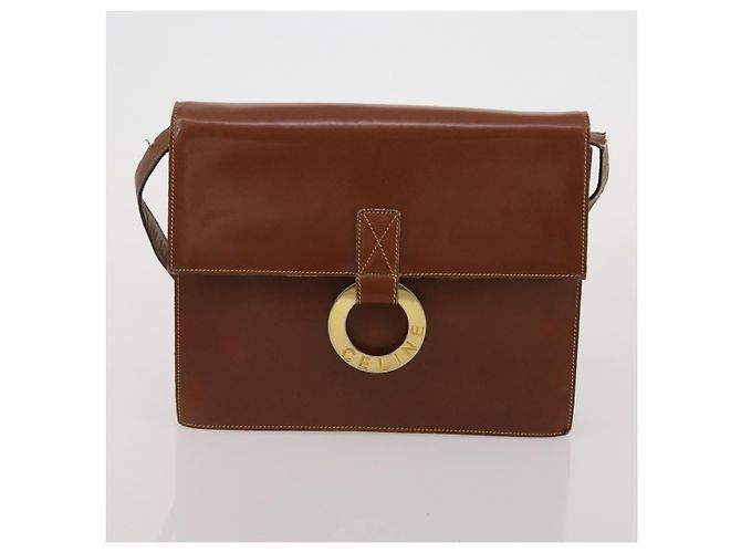 Céline Borsa a tracolla CELINE Macadam Canvas PVC Pelle Set da 3 Marrone Beige Auth 198572 - vista 10