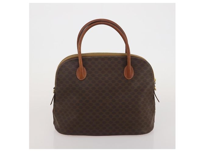 Céline Borsa a tracolla CELINE Macadam Canvas PVC Pelle Set da 3 Marrone Beige Auth 198572 - vista 17