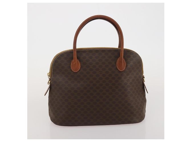 Céline Borsa a tracolla CELINE Macadam Canvas PVC Pelle Set da 3 Marrone Beige Auth 198572 - vista 18