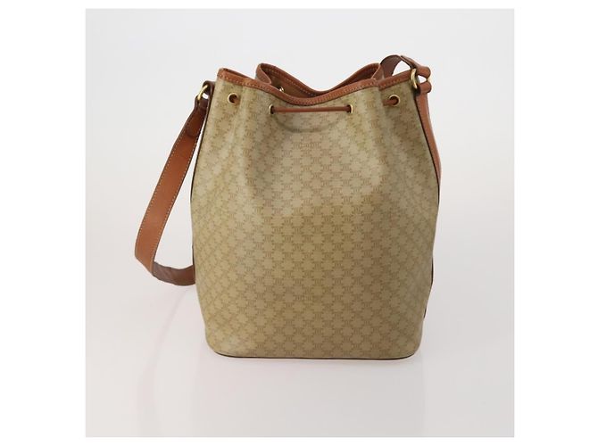 Céline Borsa a tracolla CELINE Macadam Canvas PVC Pelle Set da 3 Marrone Beige Auth 198572 - vista 3