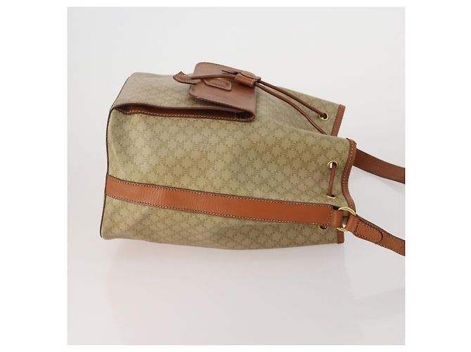 Céline Borsa a tracolla CELINE Macadam Canvas PVC Pelle Set da 3 Marrone Beige Auth 198572 - vista 4