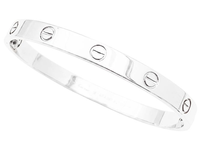 Bracciale Cartier, "Love" in oro bianco, misura 18. - vista 2