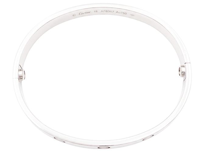 Bracciale Cartier, "Love" in oro bianco, misura 18. - vista 4