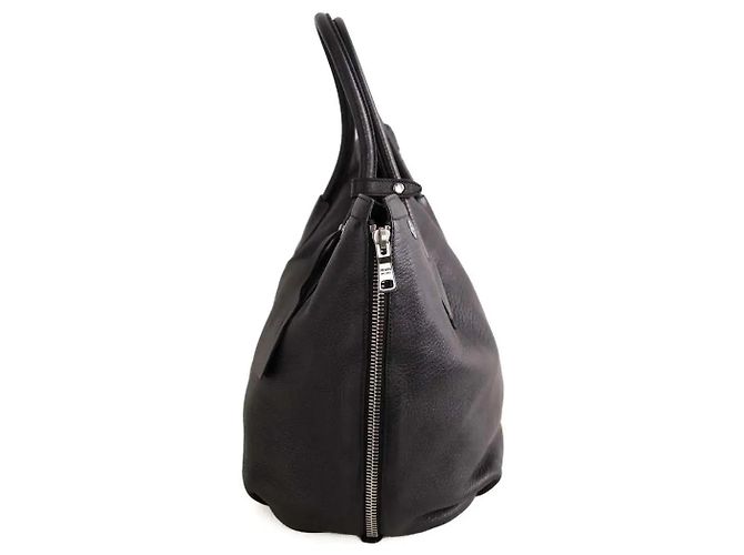 Borsa tote Prada in pelle nera Nero - vista 5