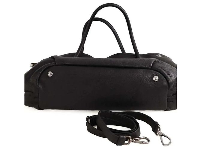 Borsa tote Prada in pelle nera Nero - vista 8