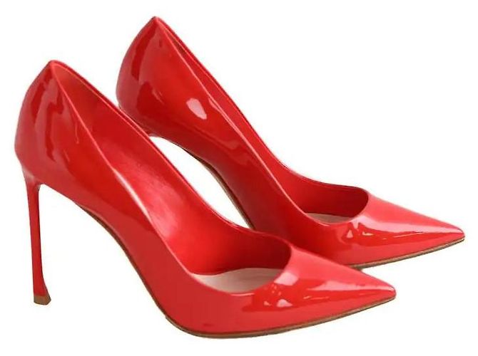 Décolleté Dior in vernice rossa Rosso - vista 3