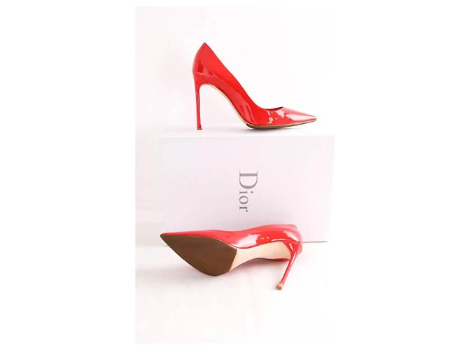 Décolleté Dior in vernice rossa Rosso - vista 7