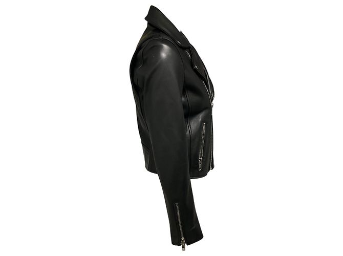 Maje Bexita Bikerjacke aus Lammleder in Schwarz - Ansicht 2
