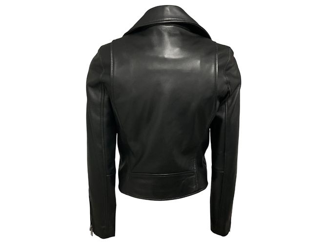 Maje Bexita Bikerjacke aus Lammleder in Schwarz - Ansicht 3