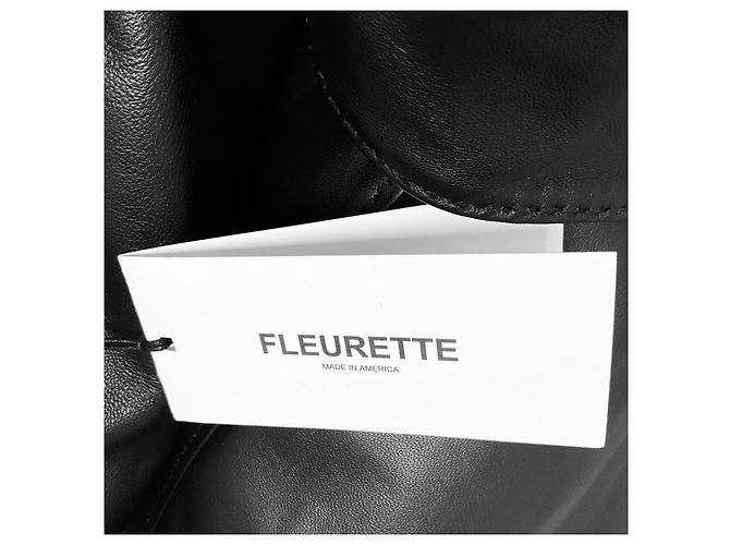 Autre Marque Fleurette Lena Leather Zip Jacket in Black Schwarz - Ansicht 6