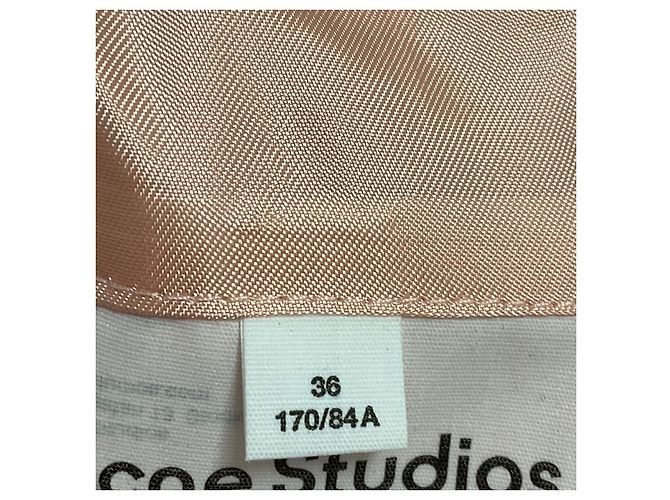 Acne Studios Einreihiger Bouclé-Mantel mit Gürtel in Powder Pink - Ansicht 6
