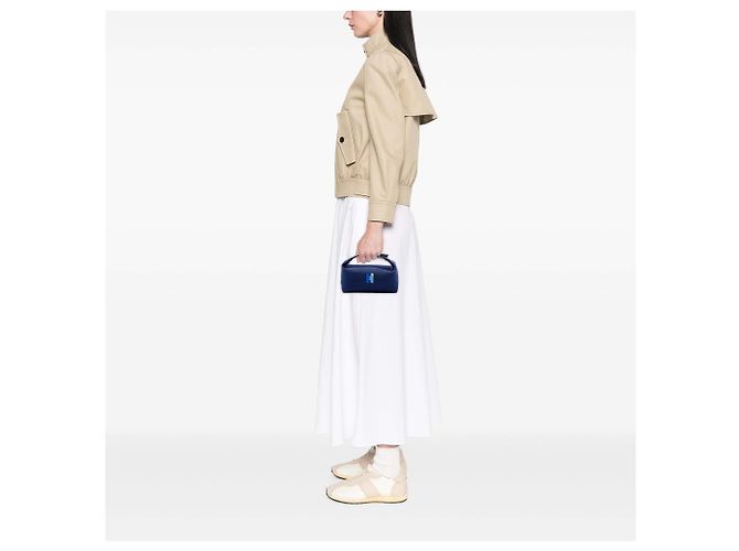 Borsa vanity Hermès Small Toile Bride A Brac H Pavillon Case Blu - vista 6