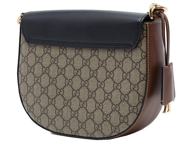 Borsa a tracolla Gucci GG Supreme Web Padlock Beige - vista 2