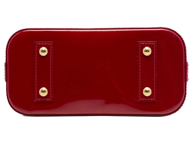 Borsa Satchel Alma BB Louis Vuitton Monogram Vernis Rossa Rosso - vista 3