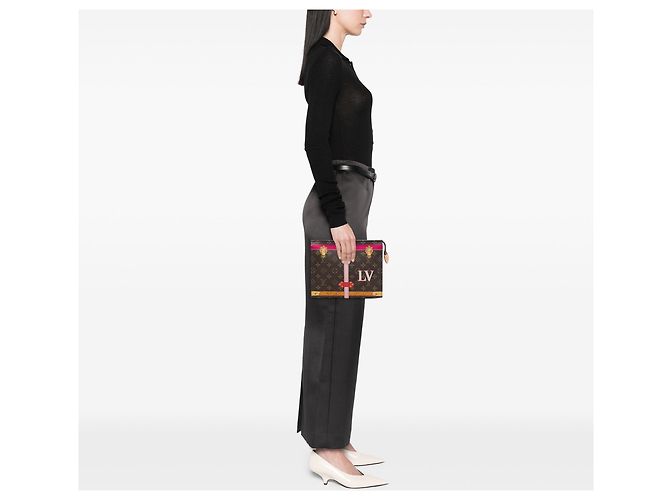 Beauty Case Louis Vuitton Monogram Summer Trunks 26 Marrone Clutch Bag - vista 6