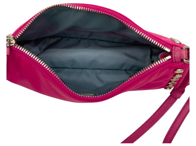 Borsa a tracolla Prada Tessuto Studded Etiquette Rosa - vista 4