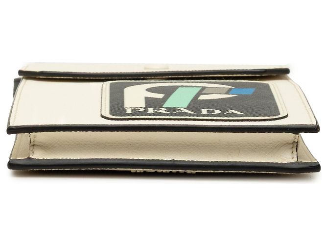 Borsa Satchel porta-cellulare Prada Saffiano Patch bianca Bianco - vista 3