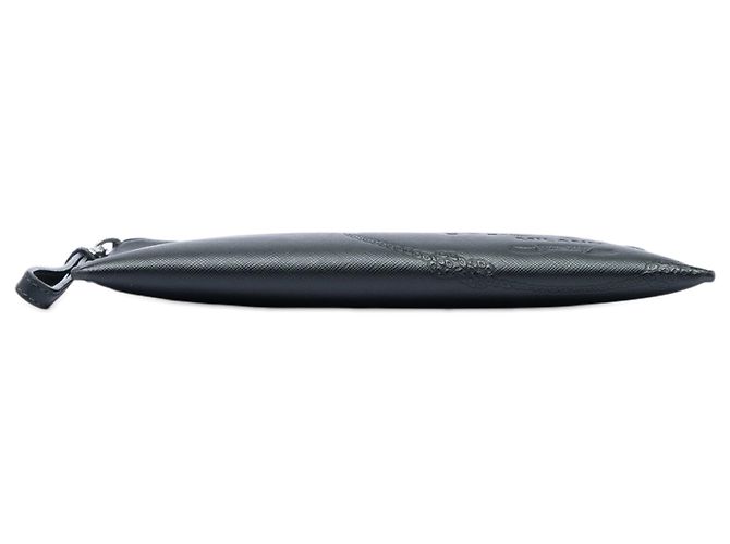 Prada Saffiano Logo Clutch Schwarz - Ansicht 3