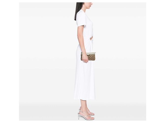 Bolsa de pulso Gucci GG Canvas Abbey D Ring Bege - vista 5