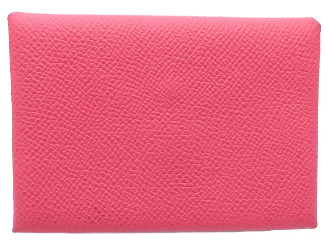 Hermès Calvi Duo Kartenetui aus Epsom in Rosa Pink - Ansicht 2