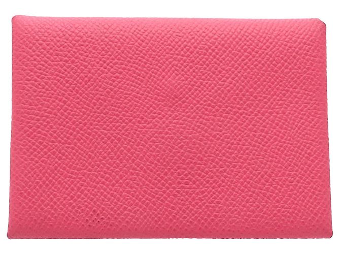 Hermès Calvi Duo Kartenetui aus Epsom in Rosa Pink - Ansicht 3