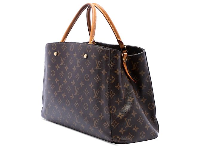 Borsa Satchel Louis Vuitton Monogram Montaigne GM Marrone - vista 2