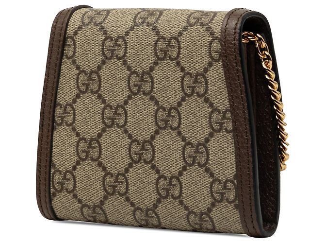 Borsa a tracolla Gucci Medium GG Supreme Blondie Wallet on Chain Beige - vista 2