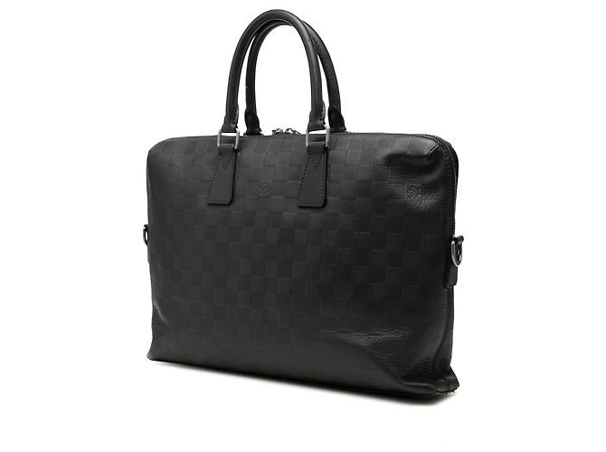 Borsa Business Louis Vuitton Damier Infini Porte Documents Jour Nera Nero - vista 2