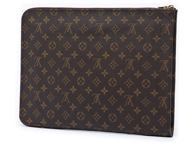 Borsa Business Portfolio Louis Vuitton Monogram Poche Documents Marrone - vista 2