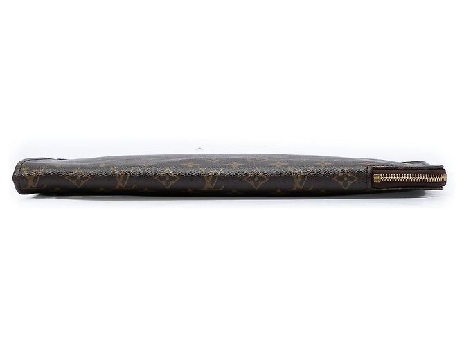 Borsa Business Portfolio Louis Vuitton Monogram Poche Documents Marrone - vista 3