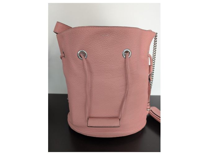 Lancel Le Huit Borsa a Secchiello Rosa Pelle Grana - vista 10