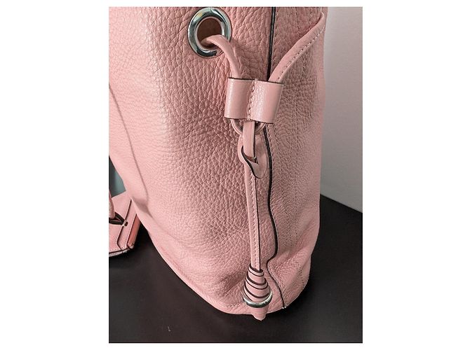 Lancel Le Huit Borsa a Secchiello Rosa Pelle Grana - vista 4