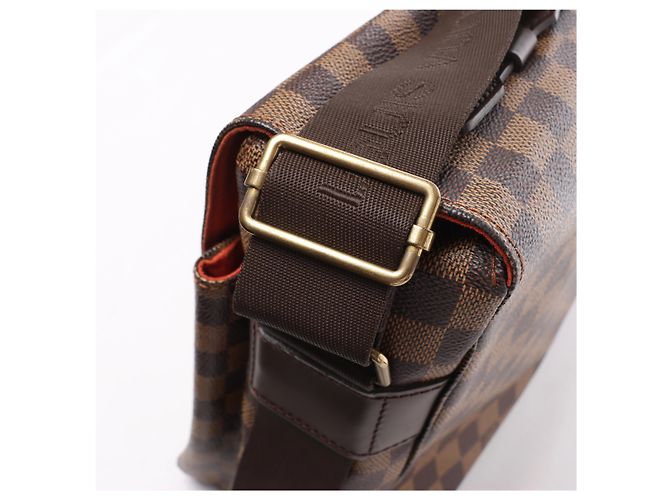 Borsa a tracolla Louis Vuitton Broadway Damier Ebene in marrone N42270 Rosso - vista 10