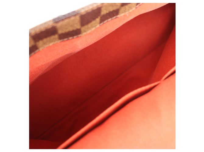 Borsa a tracolla Louis Vuitton Broadway Damier Ebene in marrone N42270 Rosso - vista 12