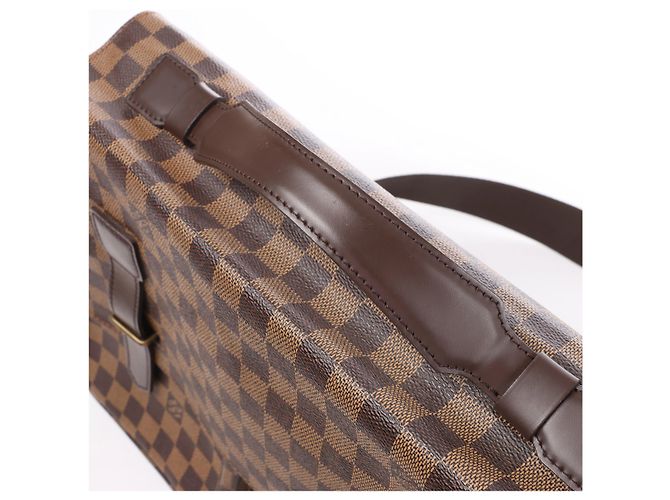 Borsa a tracolla Louis Vuitton Broadway Damier Ebene in marrone N42270 Rosso - vista 3