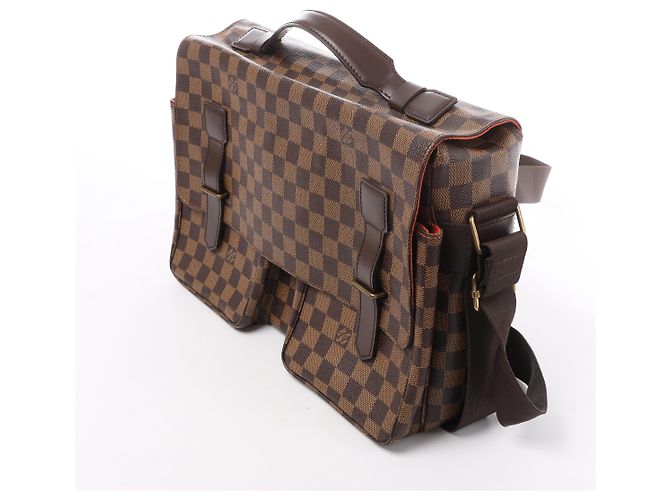 Borsa a tracolla Louis Vuitton Broadway Damier Ebene in marrone N42270 Rosso - vista 4