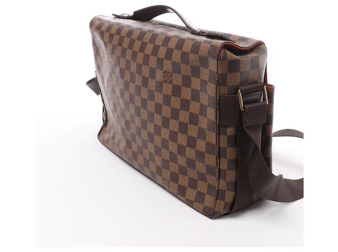 Borsa a tracolla Louis Vuitton Broadway Damier Ebene in marrone N42270 Rosso - vista 5