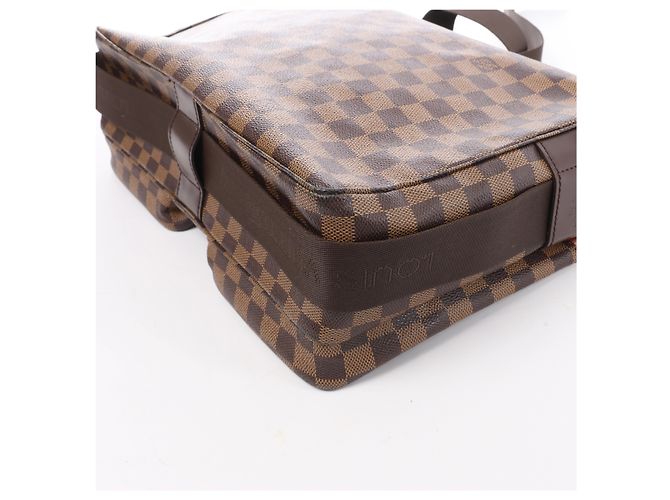 Borsa a tracolla Louis Vuitton Broadway Damier Ebene in marrone N42270 Rosso - vista 7