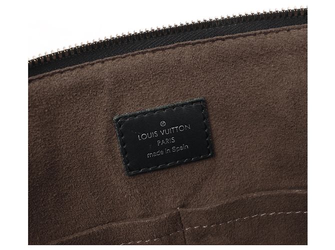 Borsa a mano Louis Vuitton Porto Documan Jules in pelle Epi Nero M50163 - vista 10
