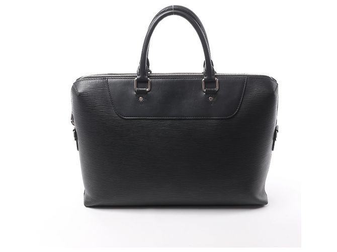 Borsa a mano Louis Vuitton Porto Documan Jules in pelle Epi Nero M50163 - vista 2