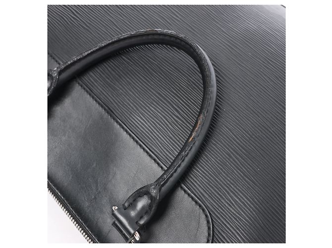 Borsa a mano Louis Vuitton Porto Documan Jules in pelle Epi Nero M50163 - vista 3
