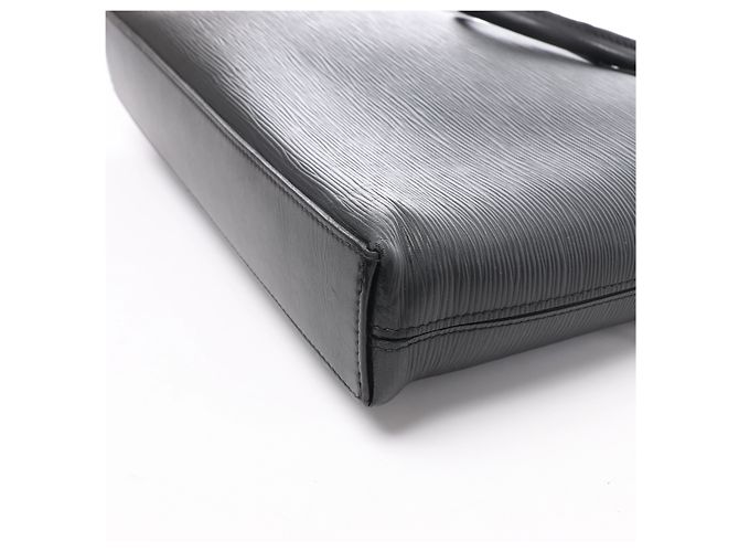 Borsa a mano Louis Vuitton Porto Documan Jules in pelle Epi Nero M50163 - vista 7