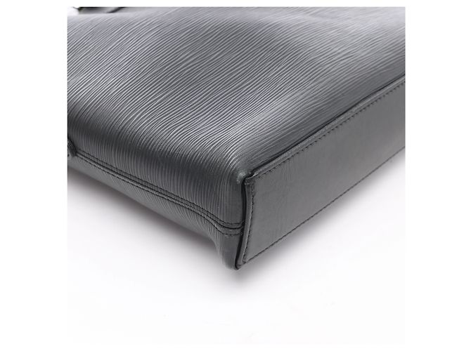 Borsa a mano Louis Vuitton Porto Documan Jules in pelle Epi Nero M50163 - vista 8