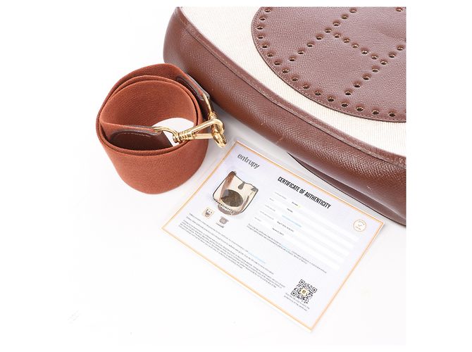 Hermès evelyn 1 33 GM Toile H × Courchevel Shoulder Bag in Beige×Brown E: 2001 - vista 12