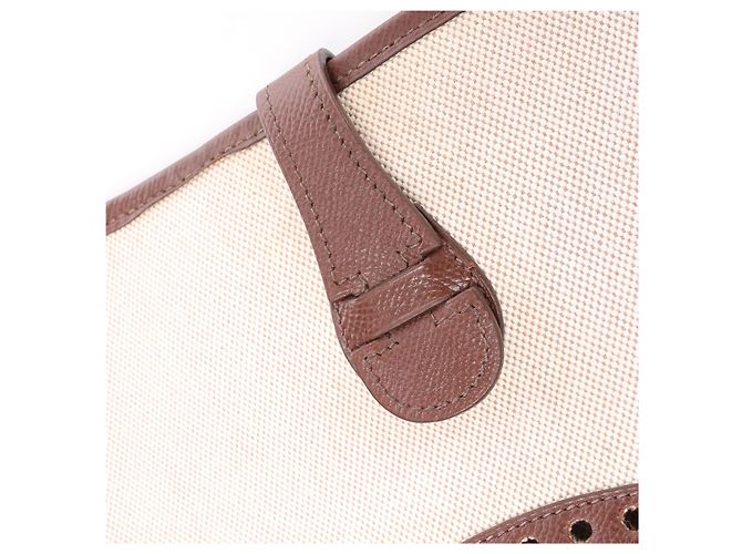 Hermès evelyn 1 33 GM Toile H × Courchevel Shoulder Bag in Beige×Brown E: 2001 - vista 3