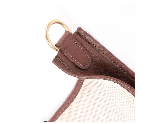 Hermès evelyn 1 33 GM Toile H × Courchevel Shoulder Bag in Beige×Brown E: 2001 - vista 4