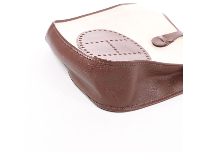 Hermès evelyn 1 33 GM Toile H × Courchevel Shoulder Bag in Beige×Brown E: 2001 - vista 7