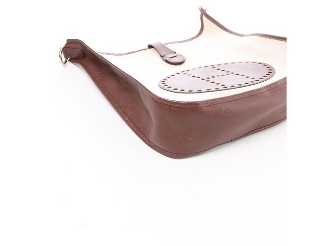 Hermès evelyn 1 33 GM Toile H × Courchevel Shoulder Bag in Beige×Brown E: 2001 - vista 8