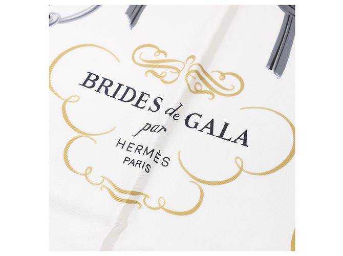 Hermès Carré 90 "BRIDES de GALA" Seidentuch in Blau - Ansicht 6