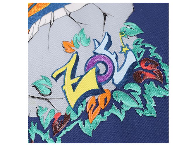 Hermès Carré 90 "THE ALFEE AUBE" Seidentuch in Navy Blue Marineblau - Ansicht 5